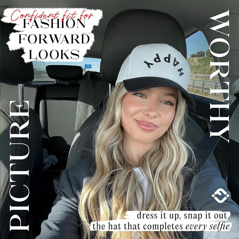 Funky Junque Trucker Hat Women Men 2-Tone Baseball Cap – Vintage Western Style Embroidered Snapback, Premium Cotton Blend - Image 2